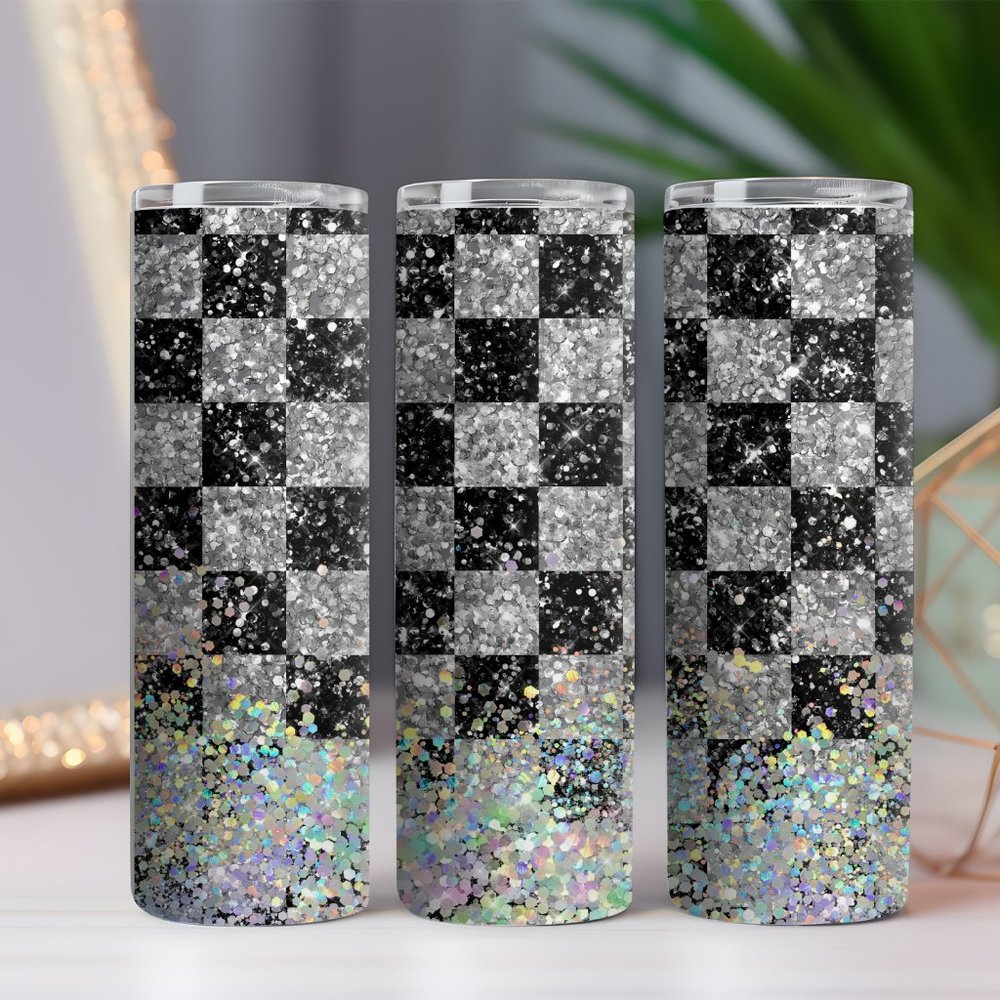 Racing Checkered Flag | 20oz Skinny Insulated Tumbler